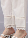 Straight Kota Doria Kurta Set with Dupatta