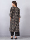 Charcoal Black Kurta Pants Set