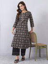 Charcoal Black Kurta Pants Set