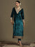Long Straight Rama Green Velvet Kurti Set (Kaftan Fit)