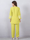 Green Cord Set with Embroidery Detail on Top