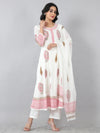 Block Print Cotton Cambric Anarkali Suit Set