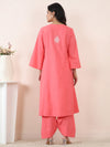 Pink Viscose Linen Everyday Co-Ord Set