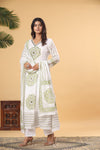 Block Print Anarkali Suit Set