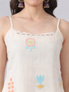 Sleeveless Kota Doria Kurta Set with Dupatta