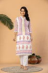 Block Printed Straight Kurta Set