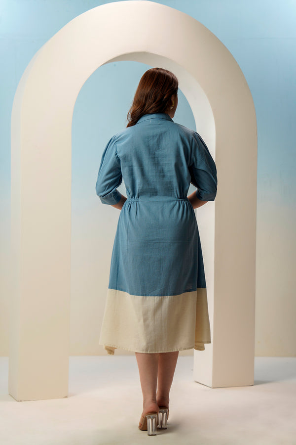 Cotton Flex A-Line Midi Dress