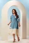Cotton Flex A-Line Midi Dress