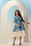 Cotton Flex A-Line Midi Dress
