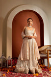 Hand-Embroidered Floor-Length Gown with Embellished Dupatta