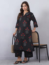 Cotton Kurta Pant Set with Block Print