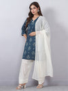Teal Blue Farshi Salwar Set