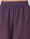Purple Cord Set with Zari Detail on Neck and Sleeves