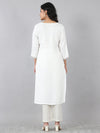 Off White Heritage Embroidered Rayon Kurti