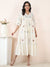 Ivory Garden Embroidered Cotton Dobby Midi Dress