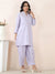Lavender Slub Linen Straight Co-Ord Set