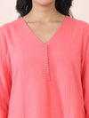 Pink Viscose Linen Everyday Co-Ord Set