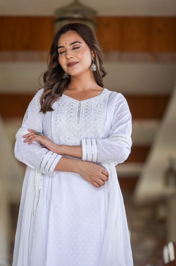 White Multi-Print Rayon Top