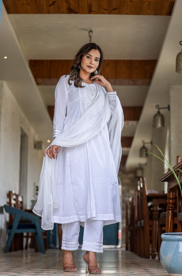 White Multi-Print Rayon Top